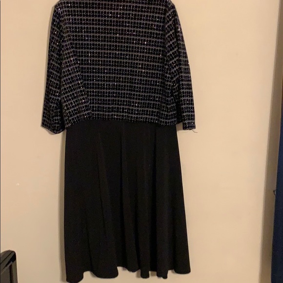 Black & Silver Formal Dress with Matching Jacket - Picture 2 of 4